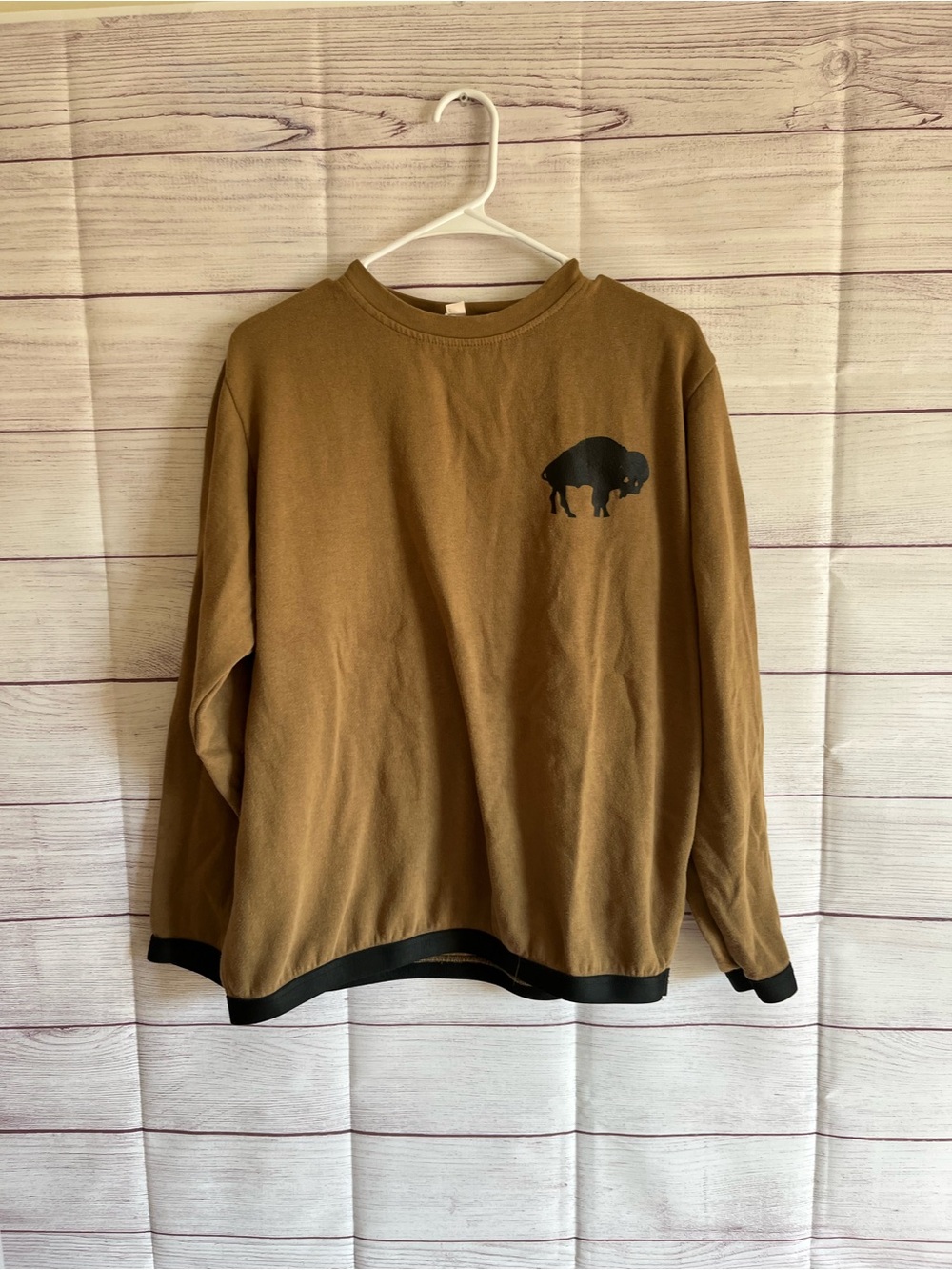 Buffalo Bills brown crewneck size large